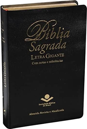Imagem representativa de Bíblia Sagrada Letra Gigante - Couro bonded Preto: Almeida Revista e Atualizada (ARA)