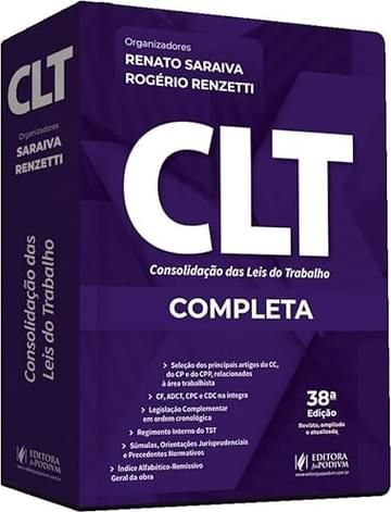 Livro CLT - Consolidação das Leis do Trabalho - 43º Exame de Ordem 38Ed.2025