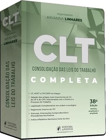 Livro CLT - Consolidação das Leis do Trabalho - 43º Exame de Ordem 38Ed.2025