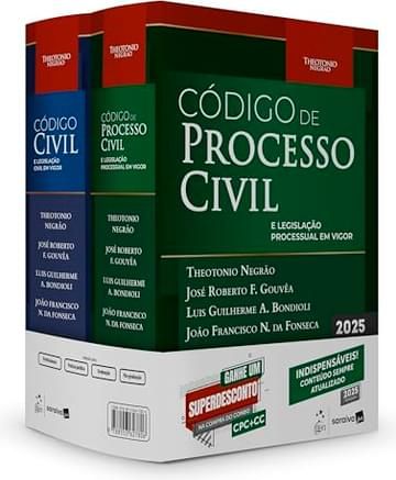 Imagem representativa de Combo Código Civil e Processo Civil - Legislação Processual Em Vigor