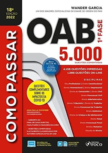 Miniatura de COMO PASSAR NA OAB - 1ª FASE - 5.000 QUESTÕES COMENTADAS - 18 ª ED - 2022