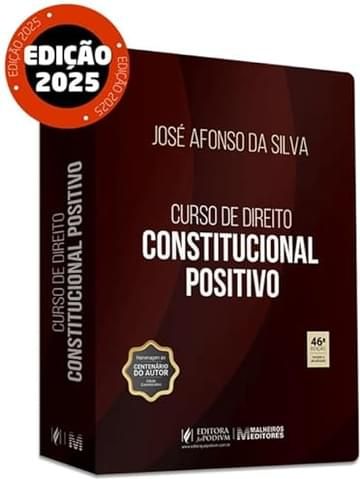 Imagem representativa de Curso de Direito Constitucional Positivo 46Ed.2025