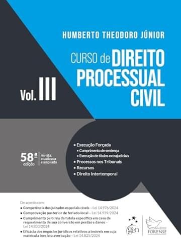 Imagem representativa de Curso de Direito Processual Civil Vol.3 - 58ª Edição 2025