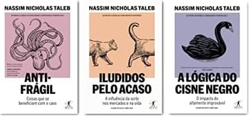 Imagem representativa de Kit Nassim Nicholas Taleb: Antifrágil, Iludidos pelo acaso e A lógica do cisne negro