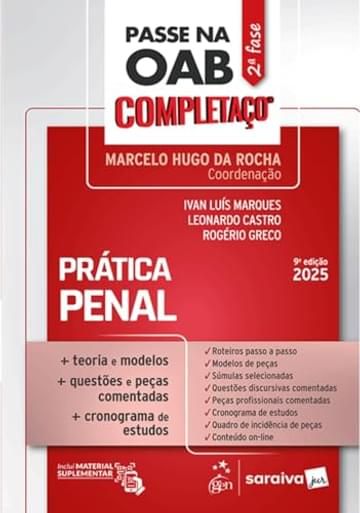 Livro Passe Na Oab 2ª Fase - Completaço - Prática Penal - 9ª Edição 2025