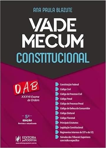 Imagem representativa de Vade Mecum Constitucional - 37º Exame De Ordem - 5ª Edição (2023)