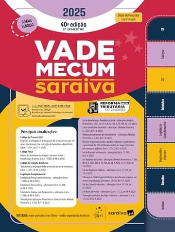 Imagem representativa de Vade Mecum Saraiva Tradicional - 40ª Edição 2025
