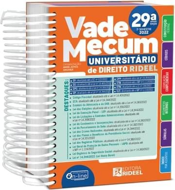 Imagem representativa de Vade Mecum Universitário de Direito Rideel - 29ªEd/22 (Espiral)